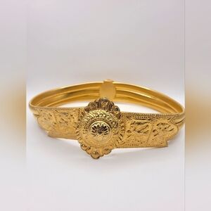 Judith Leiber Rare Vintage Belt Coil Stretch Medallion